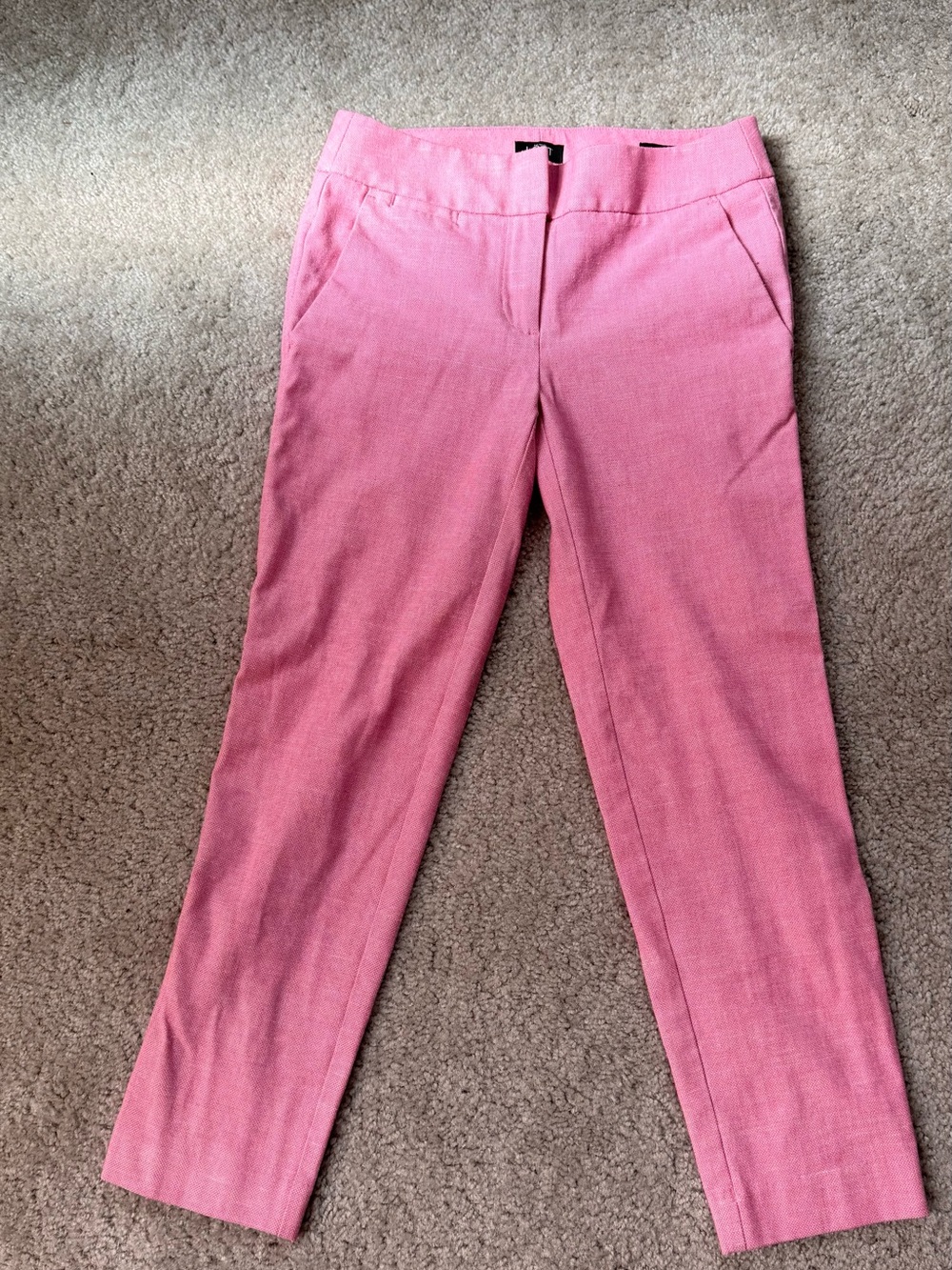 LOFT Pink Slim Ankle Trousers